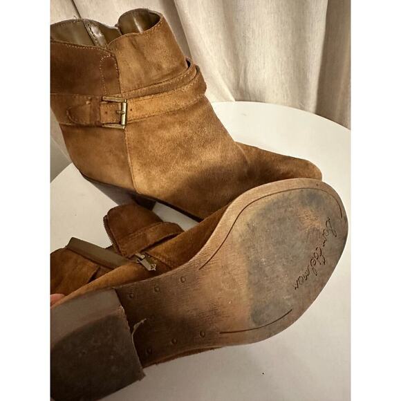 Sam Edelman Lynne Block Heel Brown Suede Bootie Western Sz 8.5 Bohemian Festival - Picture 3 of 6
